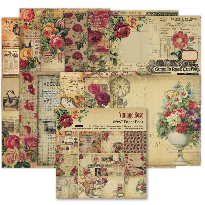 Graph Paper Pad - Scrap book Pad sortiert Muster Decoupage