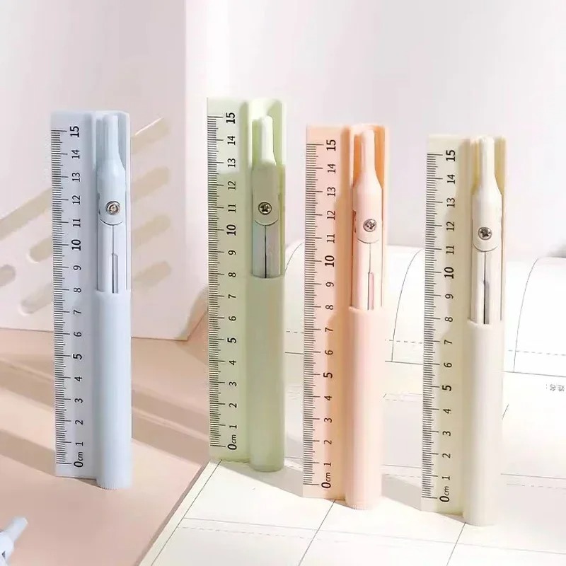 Compass Geometry Set - 3-in-1-Kompass-Geometrie-Set mit Lineal, Bleistift, Kawaii, multifunktionaler