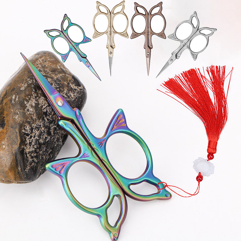 Scissors Stainless Craft - Schmetterlingsförmige Edelstahlschere, professionelle Schneiderschere, schön und