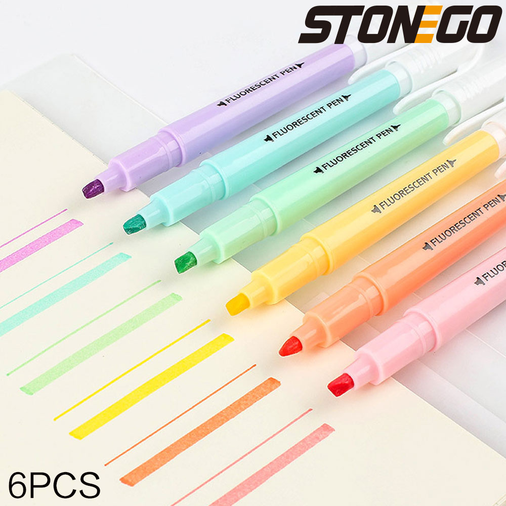 STONEGO 6-teiliges Textmarker- – Highlighter Set Pastel Bewertung und Preis