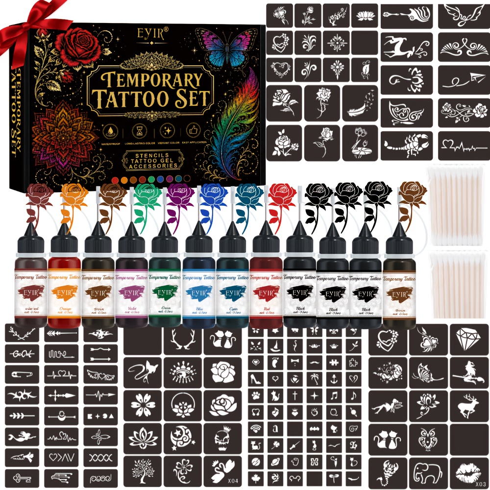 12 Farben Temporäres Tattoo-Ge – Gel Ink Pen Set Bewertung und Preis