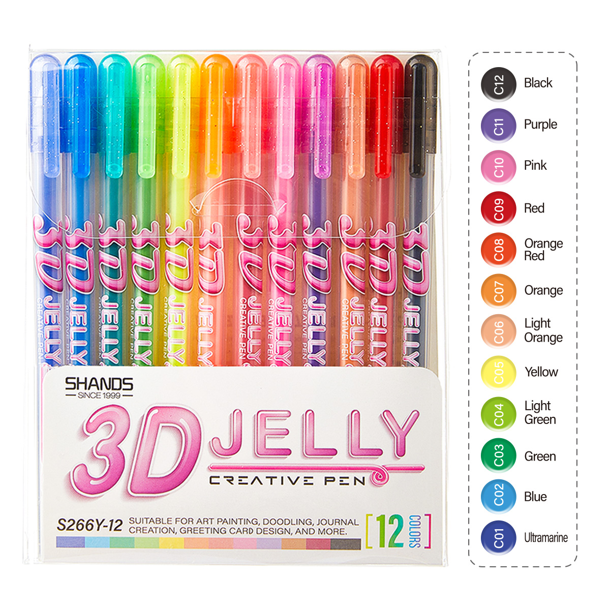 SHANDS 12-teiliges 3D-Gelschre – Gel Ink Pen Set Bewertung und Preis