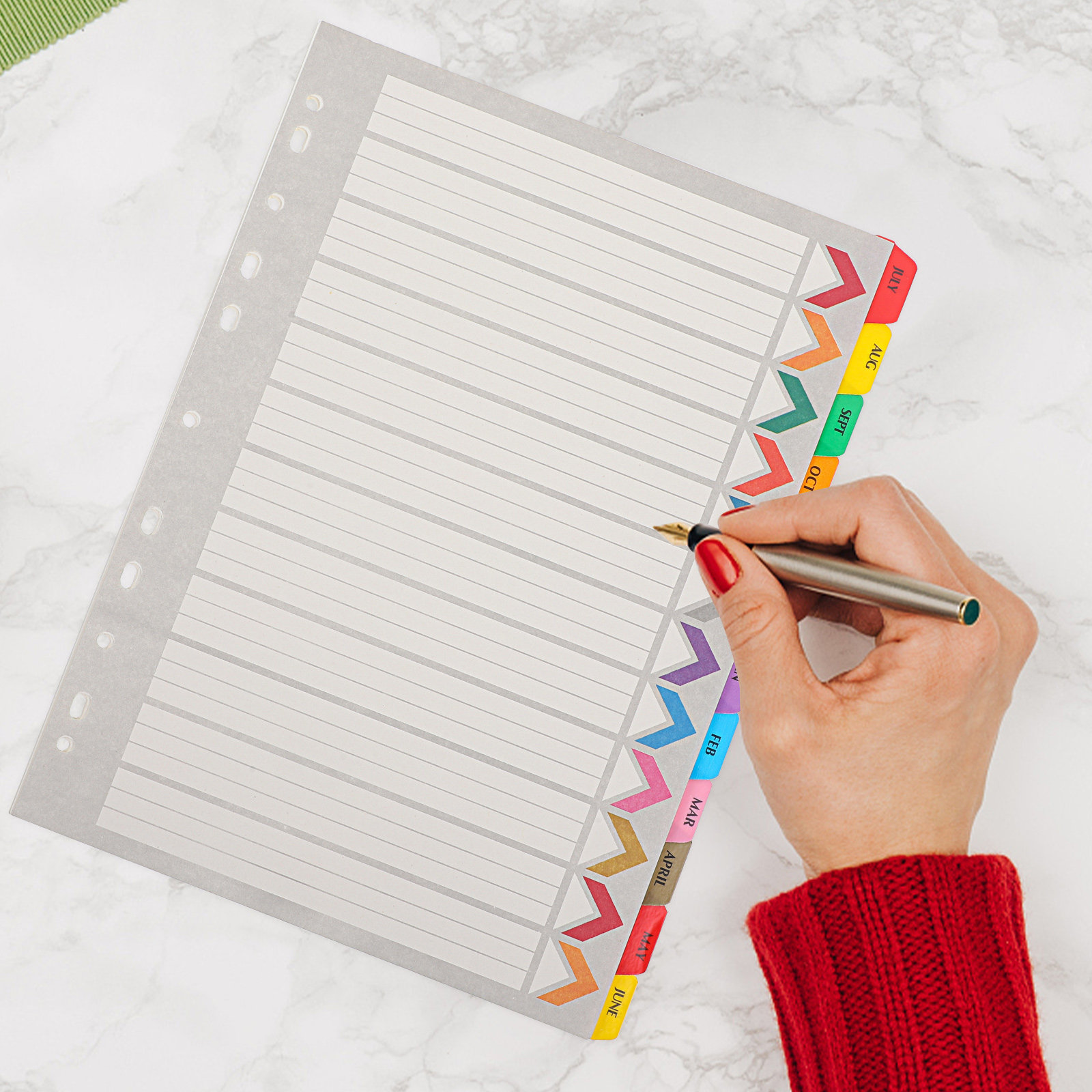 12 Blatt Register-Trennblätter – Index Tab Divider Bewertung und Preis