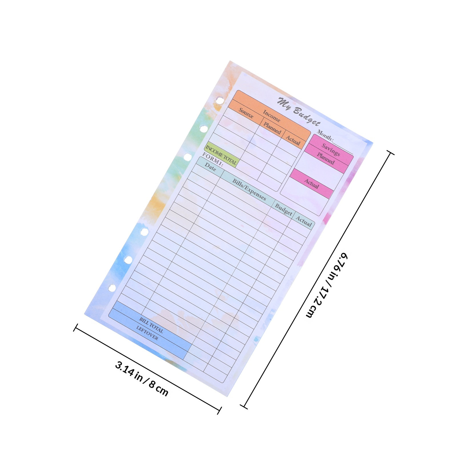 14 Blatt Budget-Notizbuch A6-G – Planner Weekly Budget Bewertung und Preis