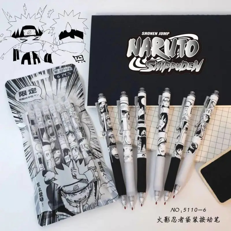 Naruto 6 teile/satz Gel Stift  – Gel Ink Pen Set Bewertung und Preis