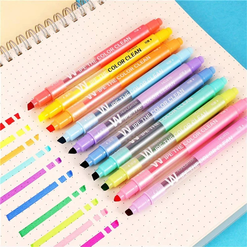 10 Farben, löschbarer Textmark – Highlighter Set Pastel Bewertung und Preis