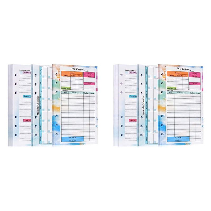 N36R-2 Set A6 Budget-Planer-Na – Planner Weekly Budget Bewertung und Preis